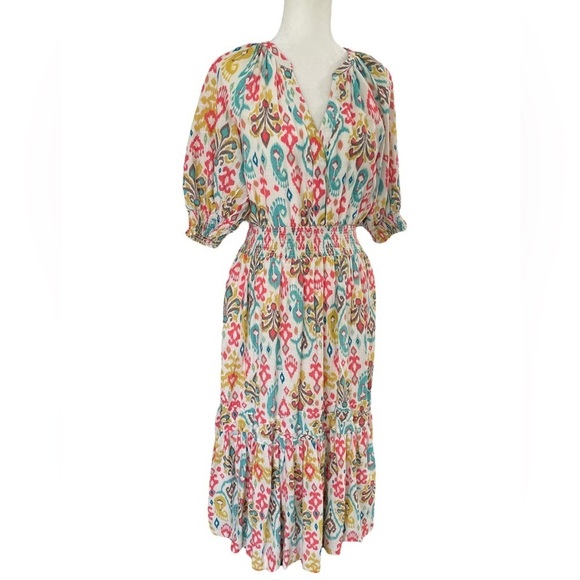 Anthropologie Dresses & Skirts - Anthropologie Felipa Maxi Dress Tiered Hem Puff Sleeve Influencer Fave Pockets